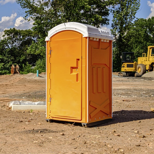 how often are the portable toilets cleaned and serviced during a rental period in Olin IA